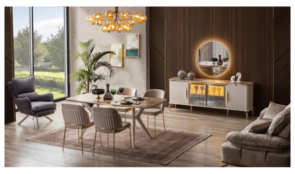 Royal Yemek Odası  (Yüzler %100 MDF Kasa Suntalem)