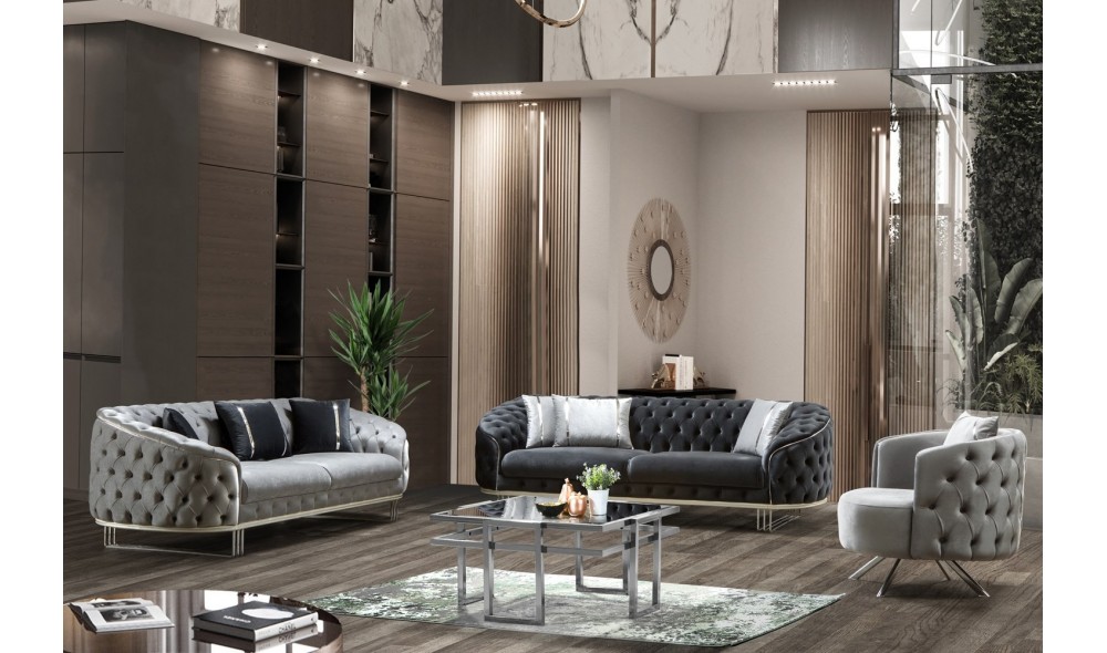 MANCHESTER KOLTUK TAKIMI 3+3+1 (Yuvarlak Berjer )