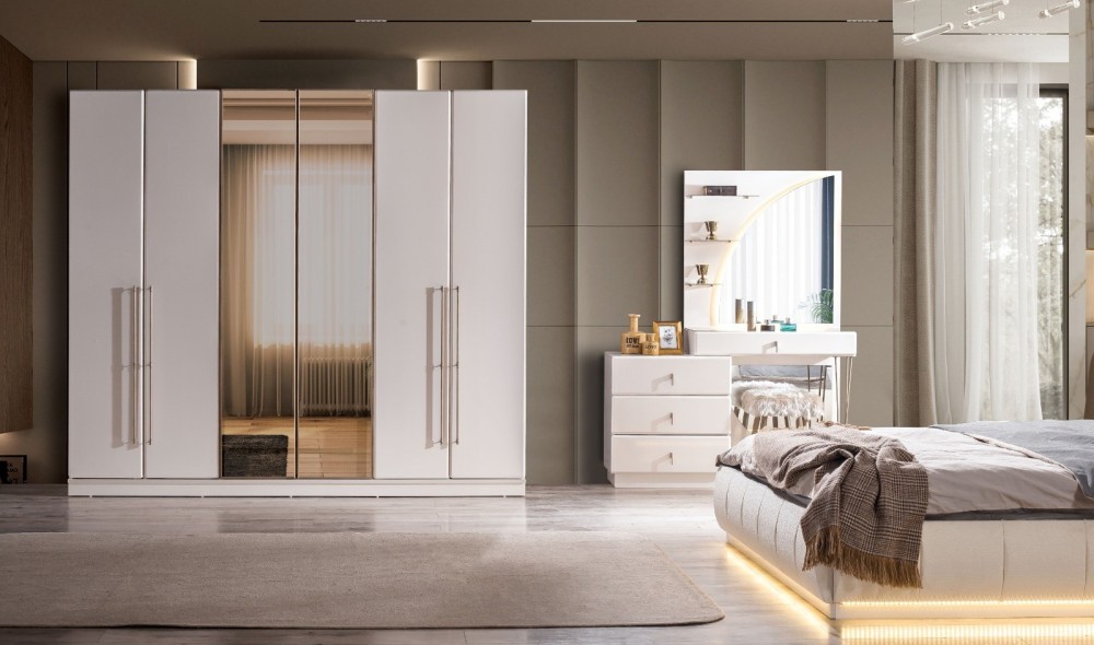 Ada Yatak Odası (Ön yüzler mdf iç iskelet suntalem malzemeden üretilmiştir)