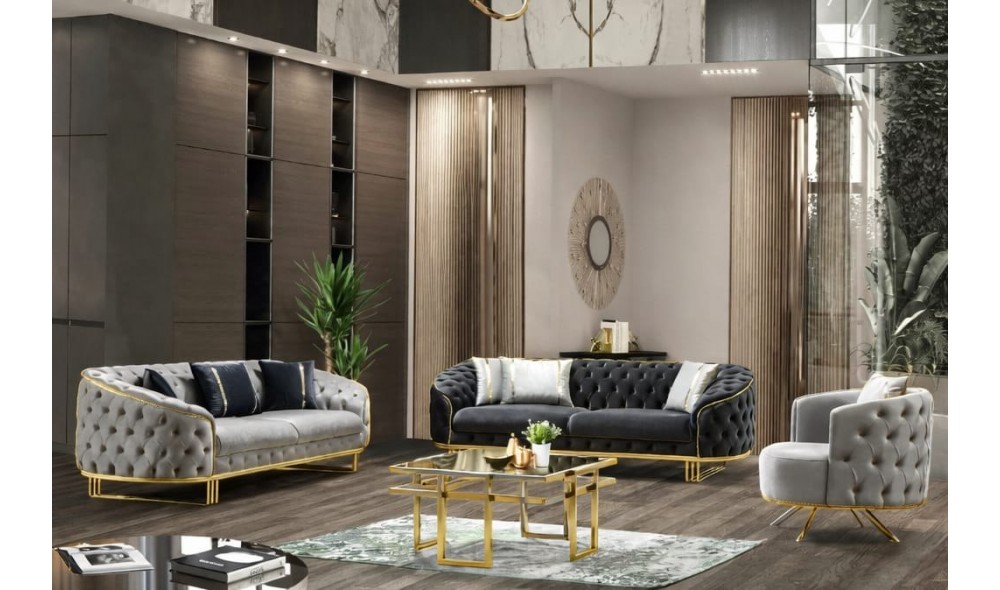 MANCHESTER KOLTUK TAKIMI 3+3+1 (Yuvarlak Berjer )