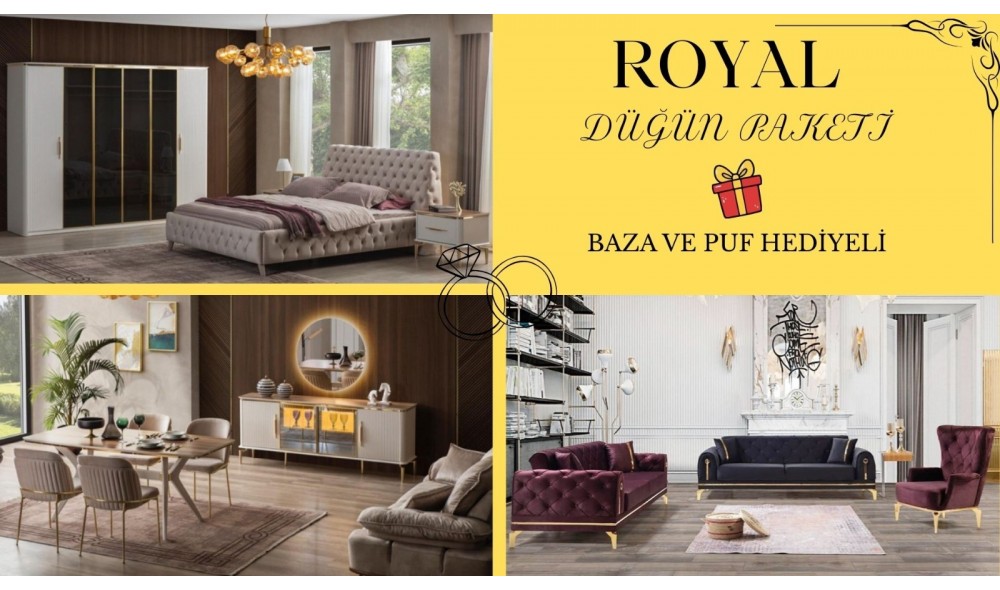 Royal Düğün Paketi (Yüzler %100 MDF Kasa Suntalem)