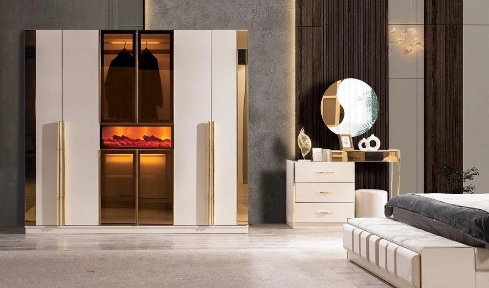 ALYANS YATAK ODASI % 100 MDF( Baza , benç ve puf hediyelidir.)