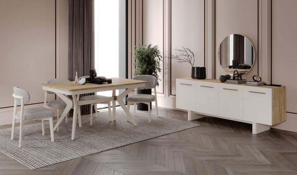 ALFABİ YEMEK ODASI %100 MDF