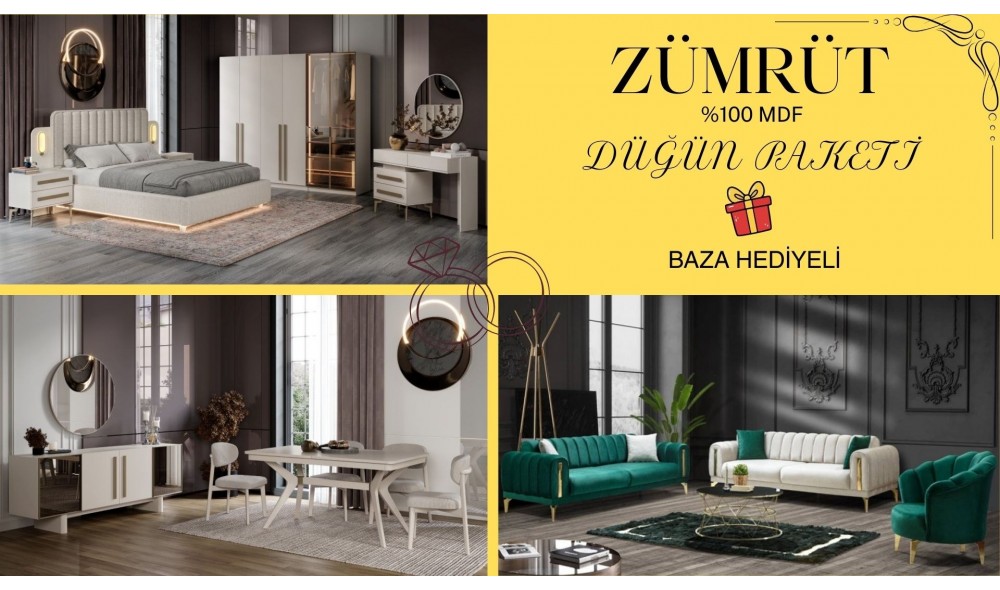 ZÜMRÜT DÜĞÜN PAKETİ %100 MDF