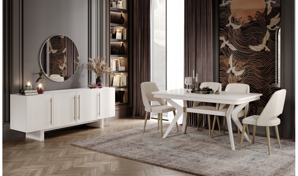 İSTİNYE BONJ YEMEK ODASI %100 MDF