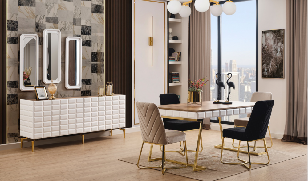 Ağva Ceviz Yemek Odası %100 MDF