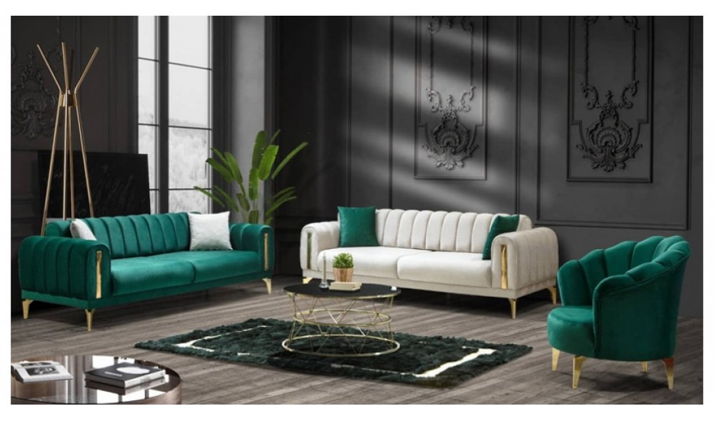 ZÜMRÜT KOLTUK TAKIMI 3+3+1 (YATAKLI ÜRÜN)